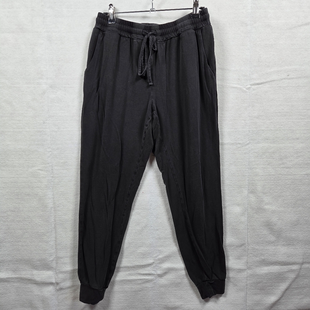 Quince Women's Black Vintage Wash Tencel Utility Joggers Pants sz XS